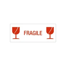 Waarschuwingsetiket IEZZY glas fragile 150mmx60mm 500 stuks