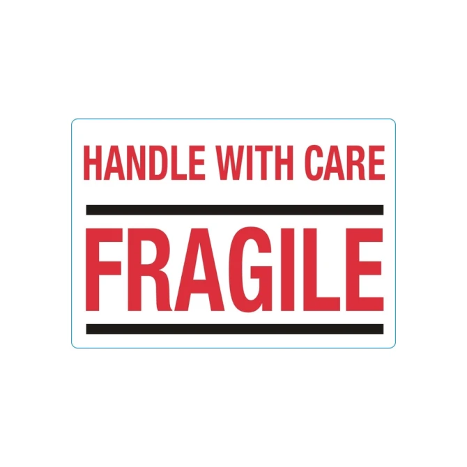 Waarschuwingsetiket IEZZY handle with care fragile 100mmx70mm 500st