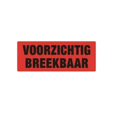 Waarschuwingsetiket IEZZY voorzichtig breekbaar 130mmx50mm 500 stuks