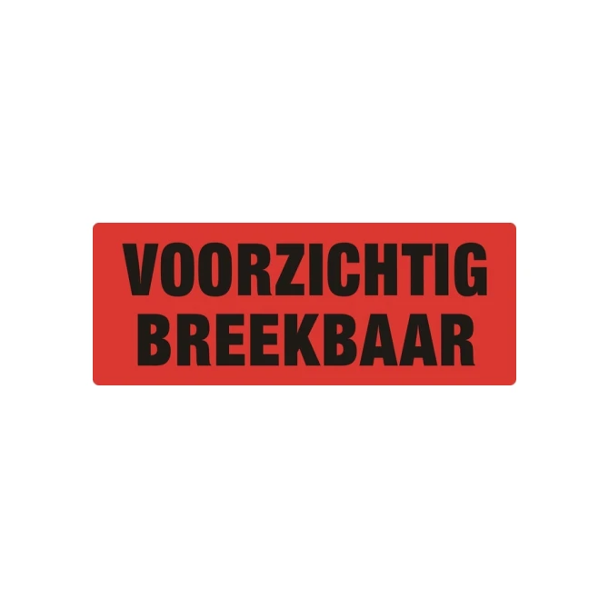 Waarschuwingsetiket IEZZY voorzichtig breekbaar 130mmx50mm 500 stuks