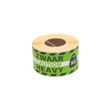 Waarschuwingsetiket Rillprint heavy 46x125mm groen 250 stuks