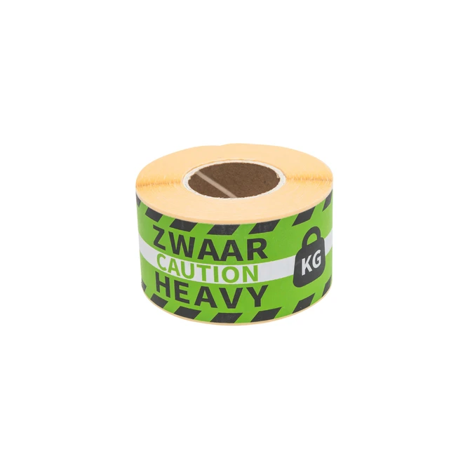 Waarschuwingsetiket Rillprint heavy 46x125mm groen 250 stuks