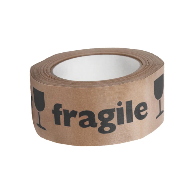 Waarschuwingstape IEZZY 50mmx50m 80% gerecycled papier bruin zwart