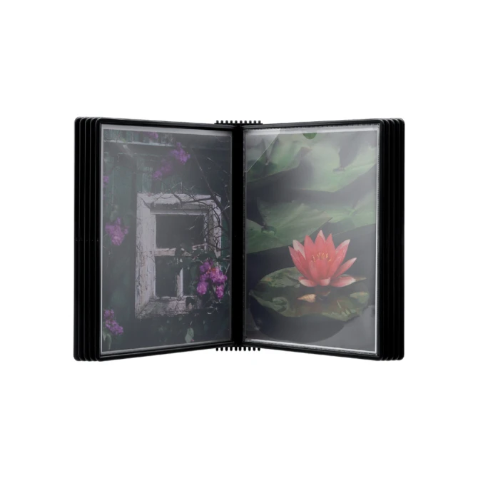 Wandelement Djois Flex-O-Frame premium A4 met 10-tassen zwart