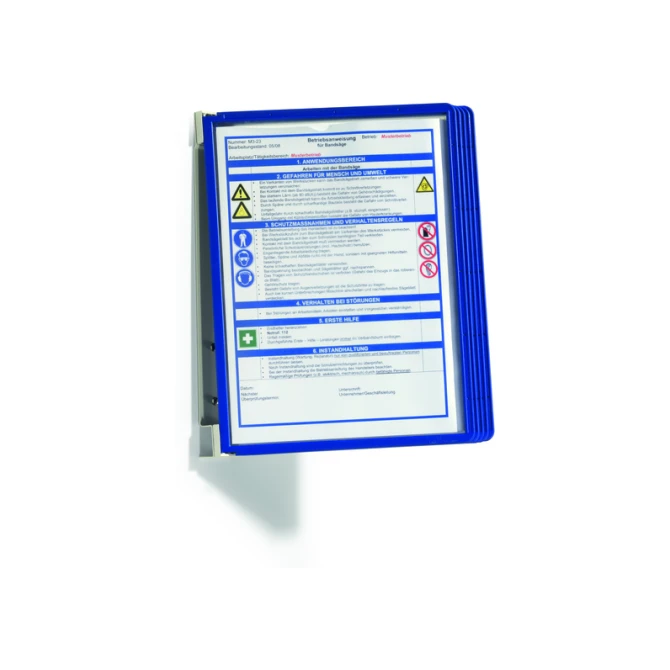 Wandelement Durable Vario Wall met 5-tassen blauw
