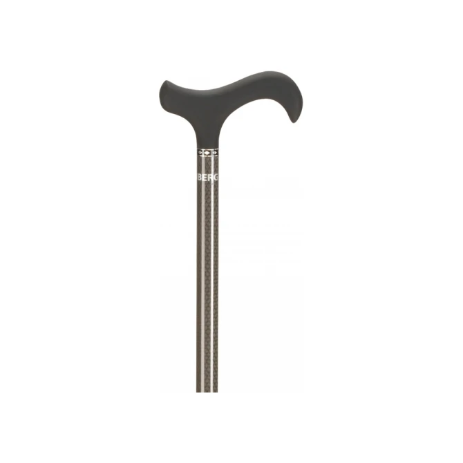 Wandelstok Able2 carbon soft derby handvat zwart