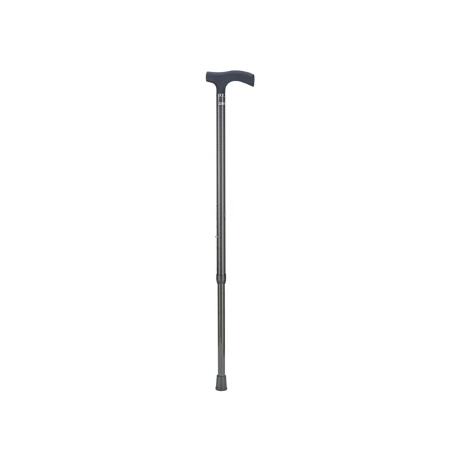 Wandelstok Able2 carbon soft recht handvat zwart