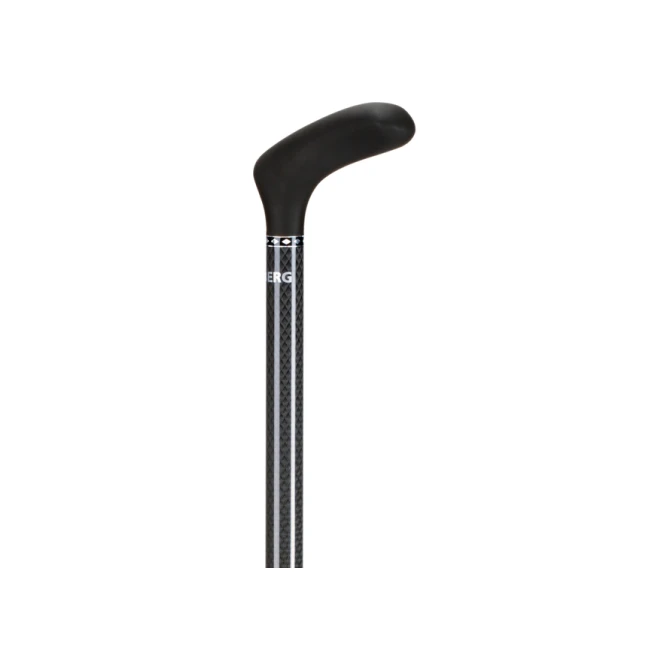 Wandelstok Able2 opvouwbaar carbon soft handvat zwart