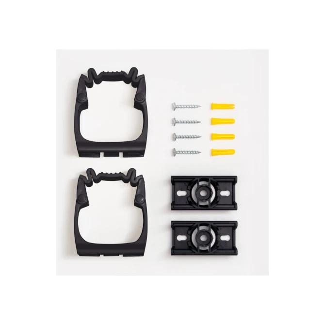 Wandhouder Toolflex One 2 klemmen met adapter ø 15/35 mm zwart