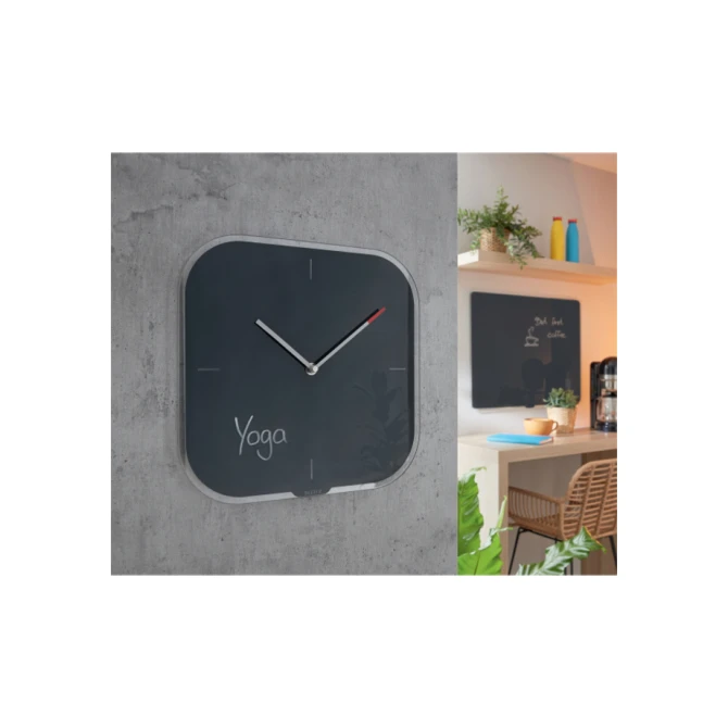 Wandklok Leitz Cosy grijs glas
