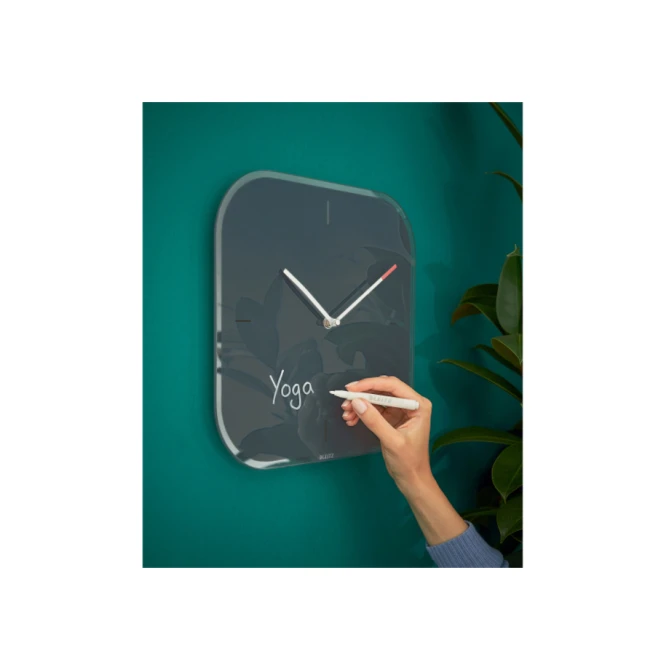 Wandklok Leitz Cosy grijs glas