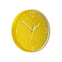 Wandklok Leitz WOW Ø29cm geel