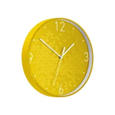 Wandklok Leitz WOW Ø29cm geel