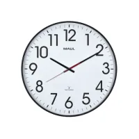 Wandklok MAUL Climb RC Ø47x5.5cm zwart kunststof frame incl.batterij