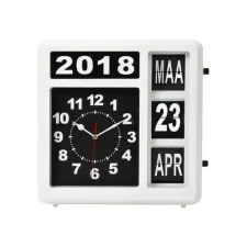 Wandklok Perel analoog 310x310mm nederlandse versie wit