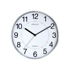 Wandklok Unilux Aria Ø 28.5cm zilvergrijs/wit