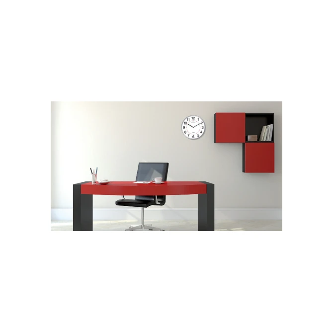 Wandklok Unilux Aria Ø 28.5cm zilvergrijs/wit