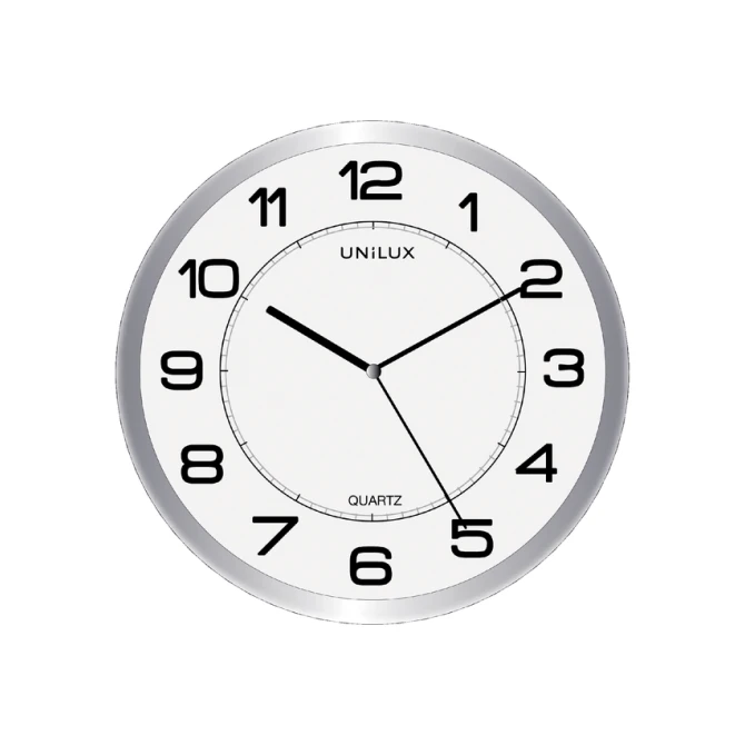 Wandklok Unilux Attraction Ø 22cm lichtgrijs/wit