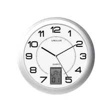 Wandklok Unilux Instinct Ø 30.5cm zilvergrijs/wit