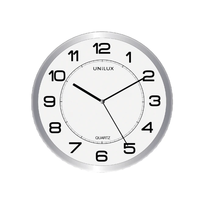 Wandklok Unilux Magnet Ø 30.5cm lichtgrijs/wit