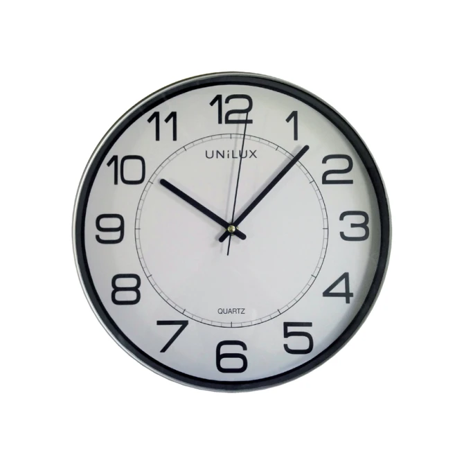 Wandklok Unilux Magnet Ø 30.5cm lichtgrijs/wit