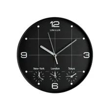 Wandklok Unilux On Time Ø 30.5cm zwart/wit