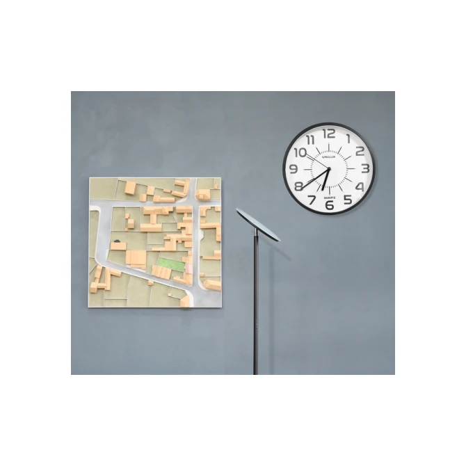 Wandklok Unilux Pop  Ø 30.5cm kunststof zwart