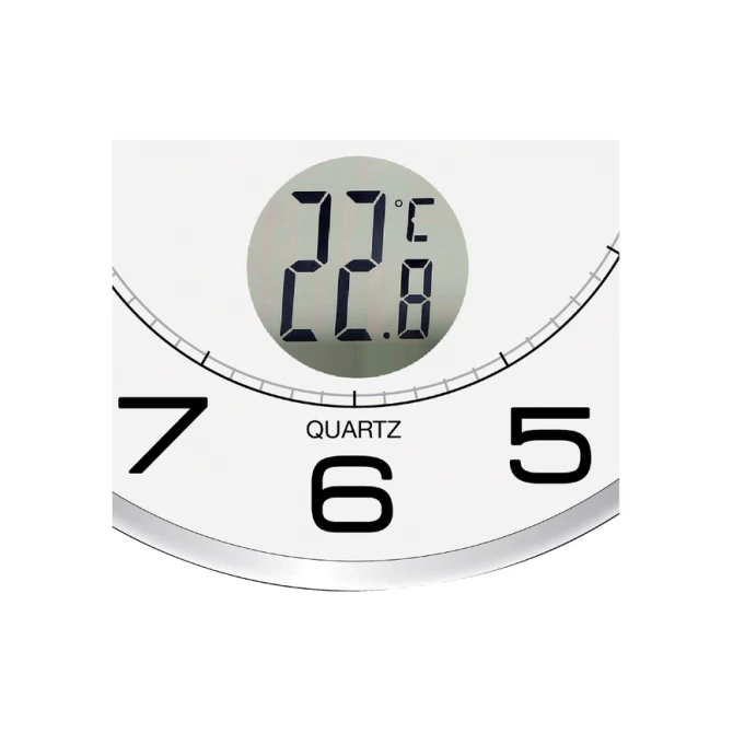 Wandklok Unilux Tempus Ø 30.5cm lichtgrijs/wit