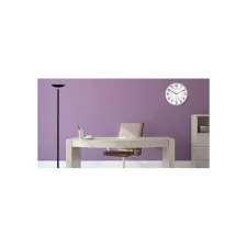 Wandklok Unilux Wave radio controlled Ø 30cm zilvergrijs/wit