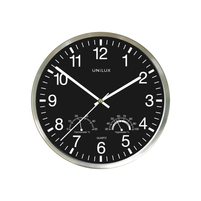 Wandklok Unilux Wetty grijs