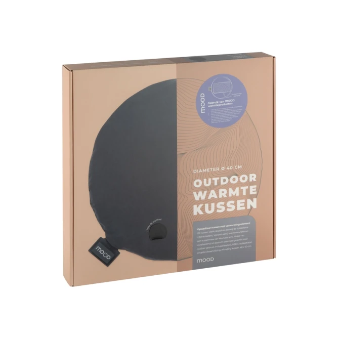 Warmtekussen Mood outdoor rond 40cm grijs