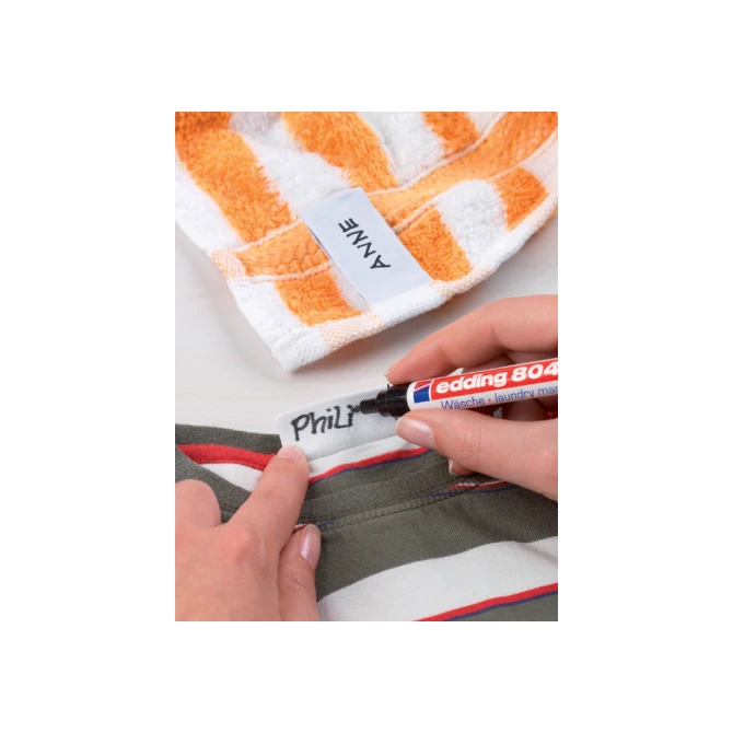 Wasgoedmarker edding 8040 rond 1mm zwart in blister