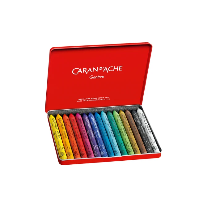 Waskrijt Caran d'Ache neocolor-I 15 stuks assorti