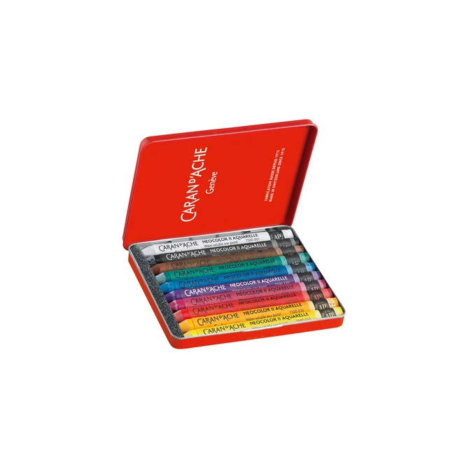 Waskrijt Caran d'Ache neocolor-II 10 stuks assorti