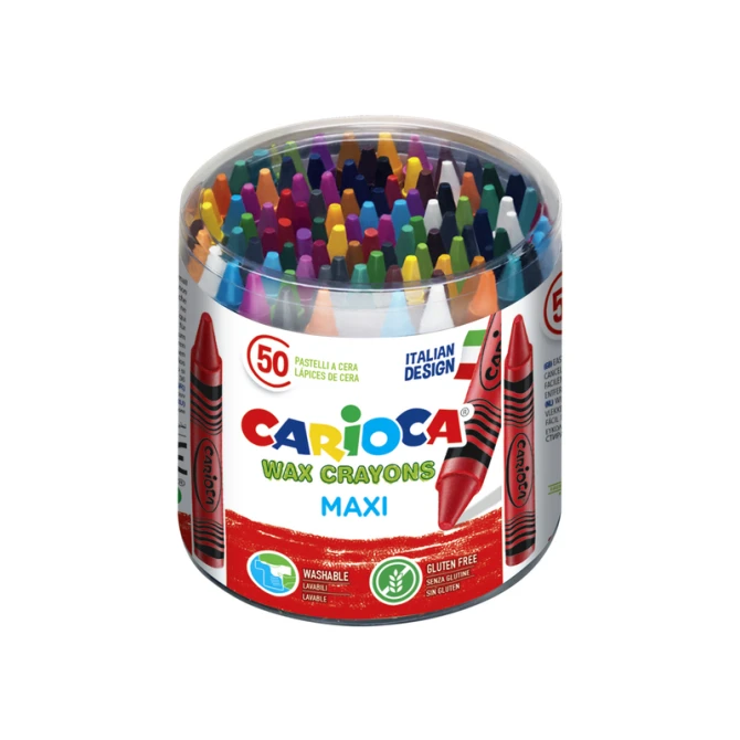 Waskrijt Carioca Maxi pot á 50 stuks assorti