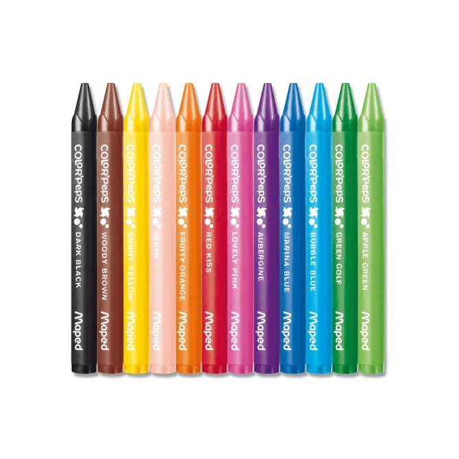 Waskrijt Maped Color'Peps Wax set á 12 kleuren