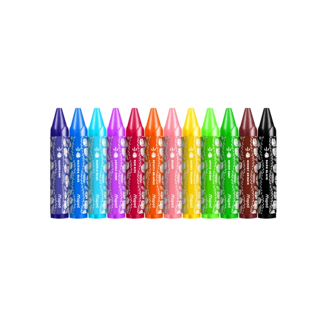Waskrijt Maped Jungle Fever Jumbo set à 12 kleuren