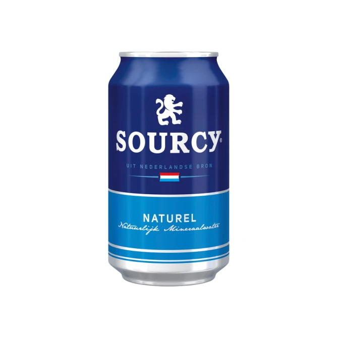 Water Sourcy blauw blik 330ml