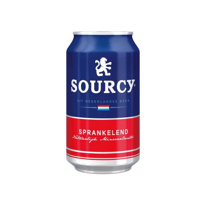 Water Sourcy rood blik 330ml