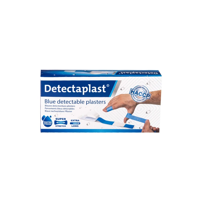Waterafstotende blauwe pleister Detectaplast 180x20mm 100 stuks