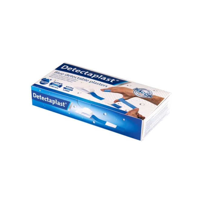 Waterafstotende blauwe pleister Detectaplast 180x20mm 100 stuks