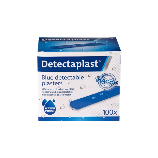 Waterafstotende blauwe pleister Detectaplast 19x72mm 100 stuks
