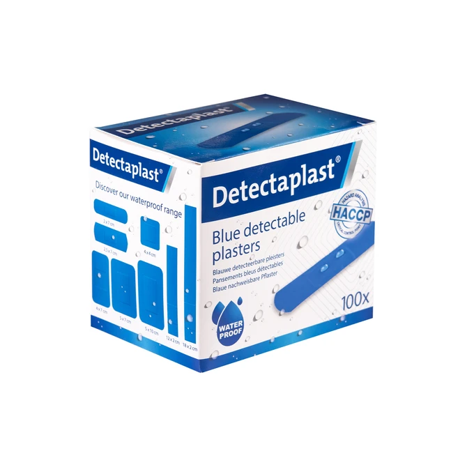Waterafstotende blauwe pleister Detectaplast 19x72mm 100 stuks