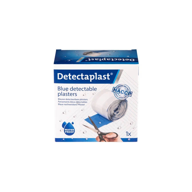 Waterafstotende blauwe pleister Detectaplast 6cmx5m