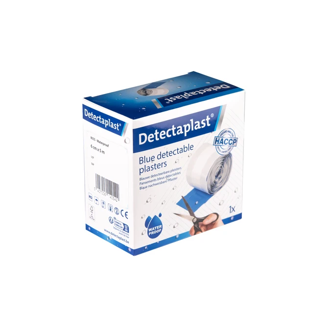 Waterafstotende blauwe pleister Detectaplast 6cmx5m