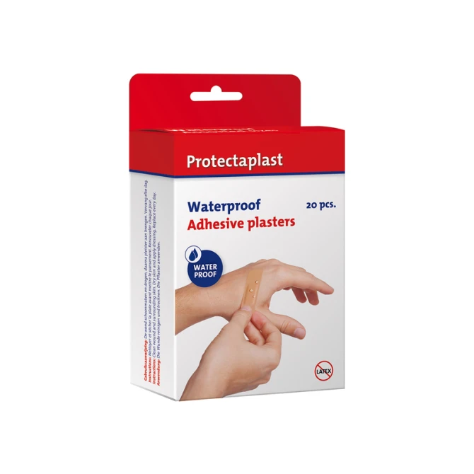 Waterafstotende bruine pleisters Protectaplast assorti 20 stuks