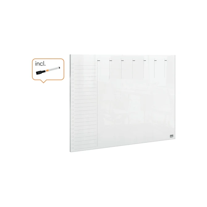 Weekplanner Nobo transparant acryl A4