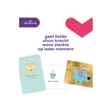 Wenskaart Hallmark Business Box geboorte zoon navulset à 6 stuks
