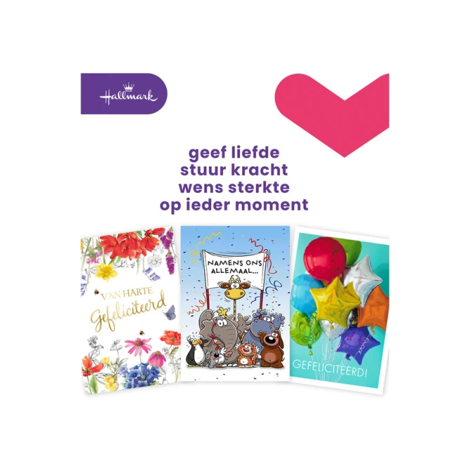 Wenskaart Hallmark Business Box verjaardag A4 navulset à 8 stuks