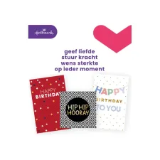 Wenskaart Hallmark Business Box verjaardag engelstalig navulset à 6 stuks